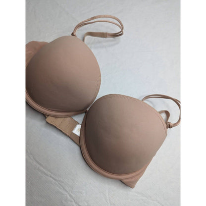 Vintage Fashion Forms Womens Sz 36C Padded Push Up Bra Beige