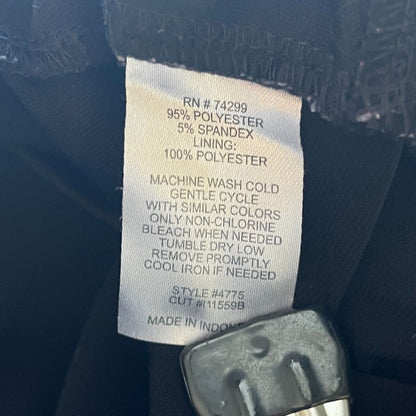 Enfocus Studio Womens Sz 12 Black Tiered Dress V Neck Sleeveless