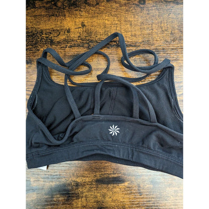 Athleta Womens Sz XXS Black Strappy Back Sports Bra