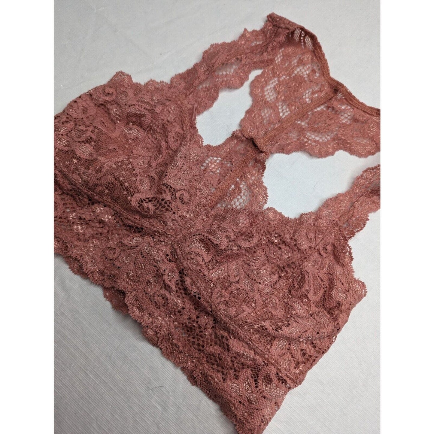 Express One Eleven Womens Sz XS Lace Bralette Dark Blush Pink