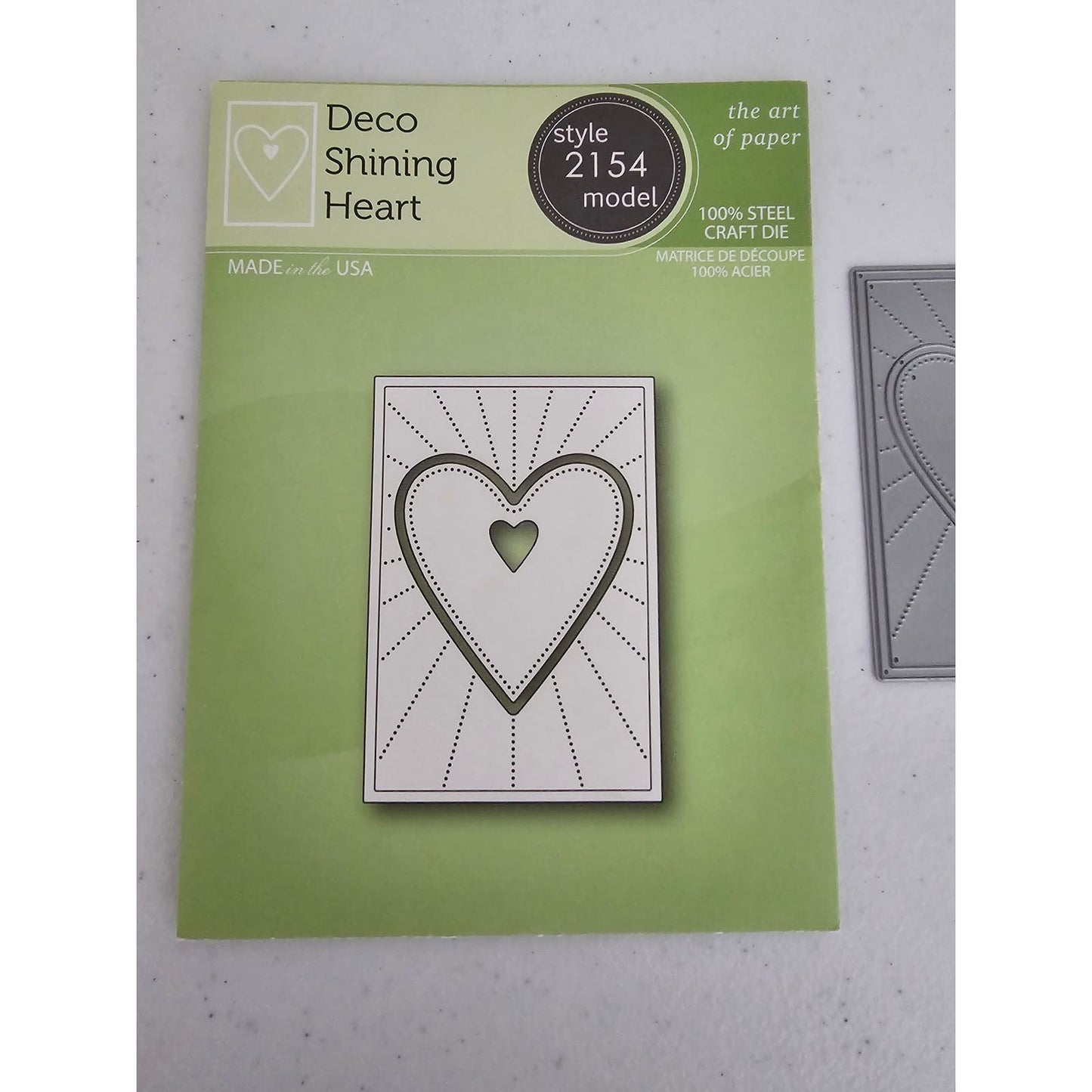 Poppy Stamps Deco Shining Heart Steel Craft Die Model 2154