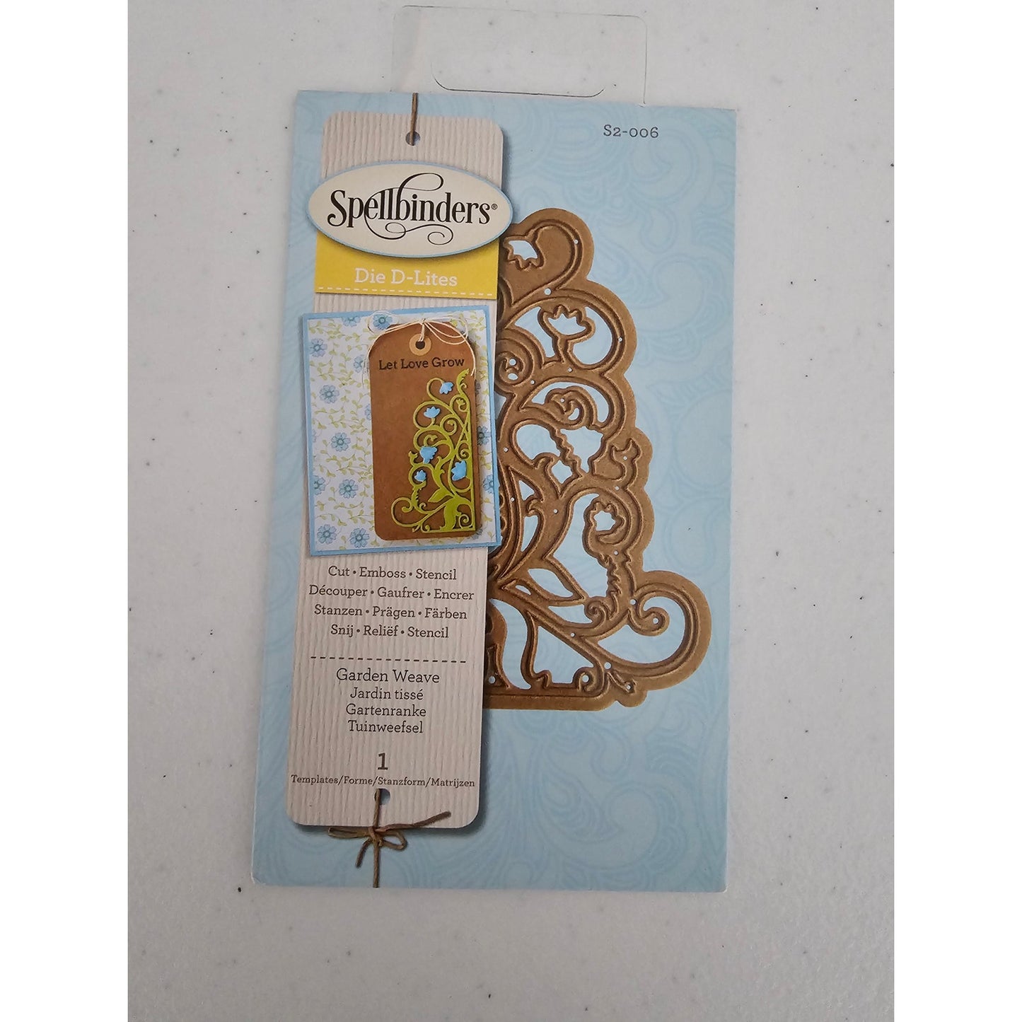 Spellbinders Die D-Lites Steel Craft Die Garden Weave