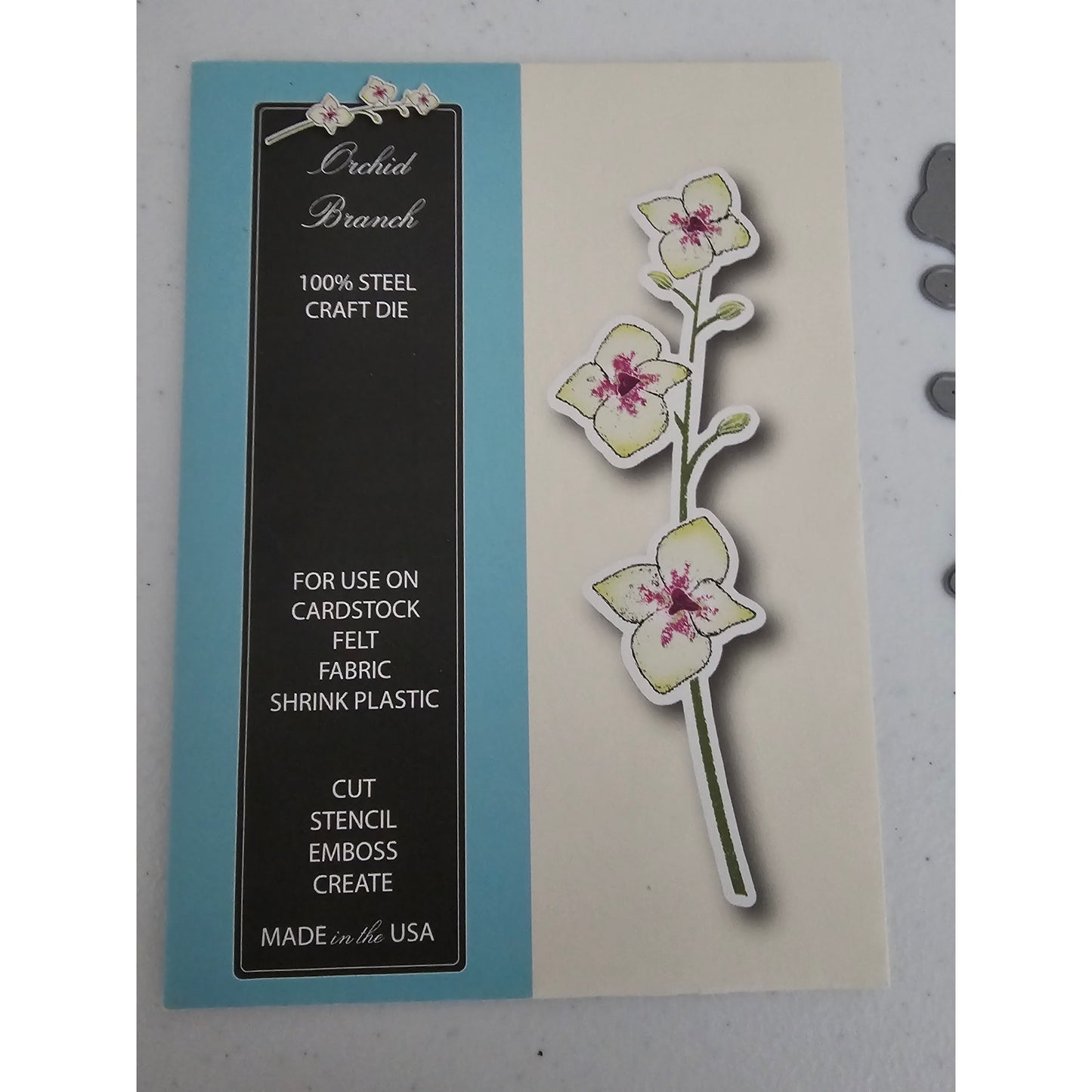 Memory Box Steel Craft Die Orchid Branch Style 98108