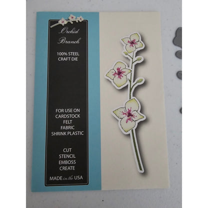 Memory Box Steel Craft Die Orchid Branch Style 98108
