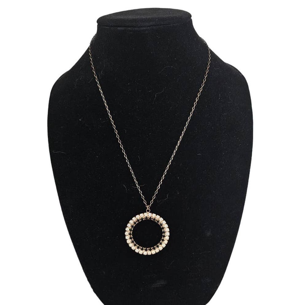 Vintage Y2K Round Rhinestone Formal Dianty Necklace