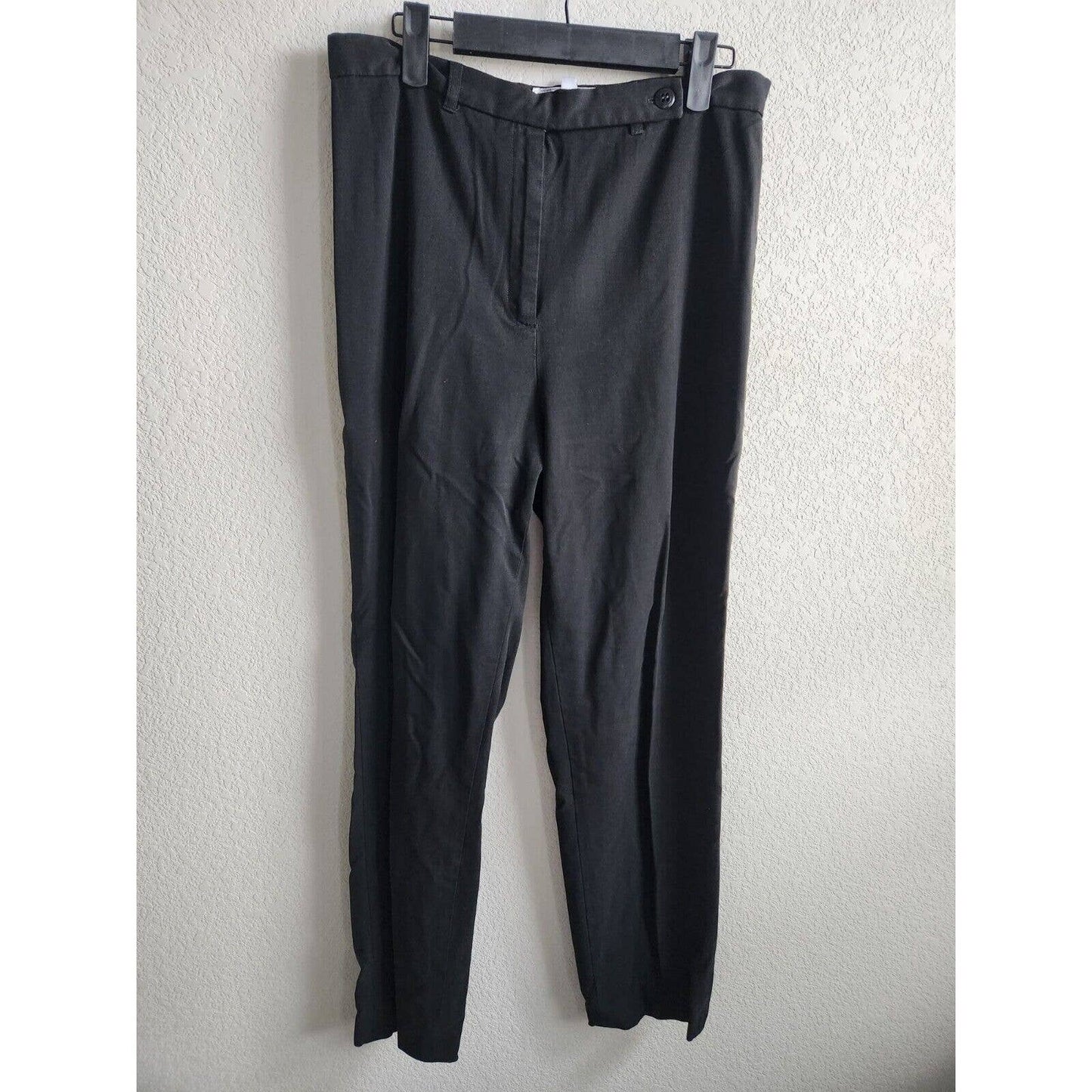 Vintage Jones Wear Sport Mujeres Sz 10 Clásico Negro Pantalones de Vestir