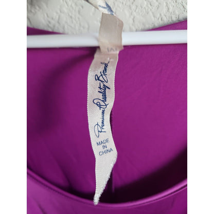 Seven 7 Womens Sz M High Low Hem Maxi Dress Purple Scoop Neck
