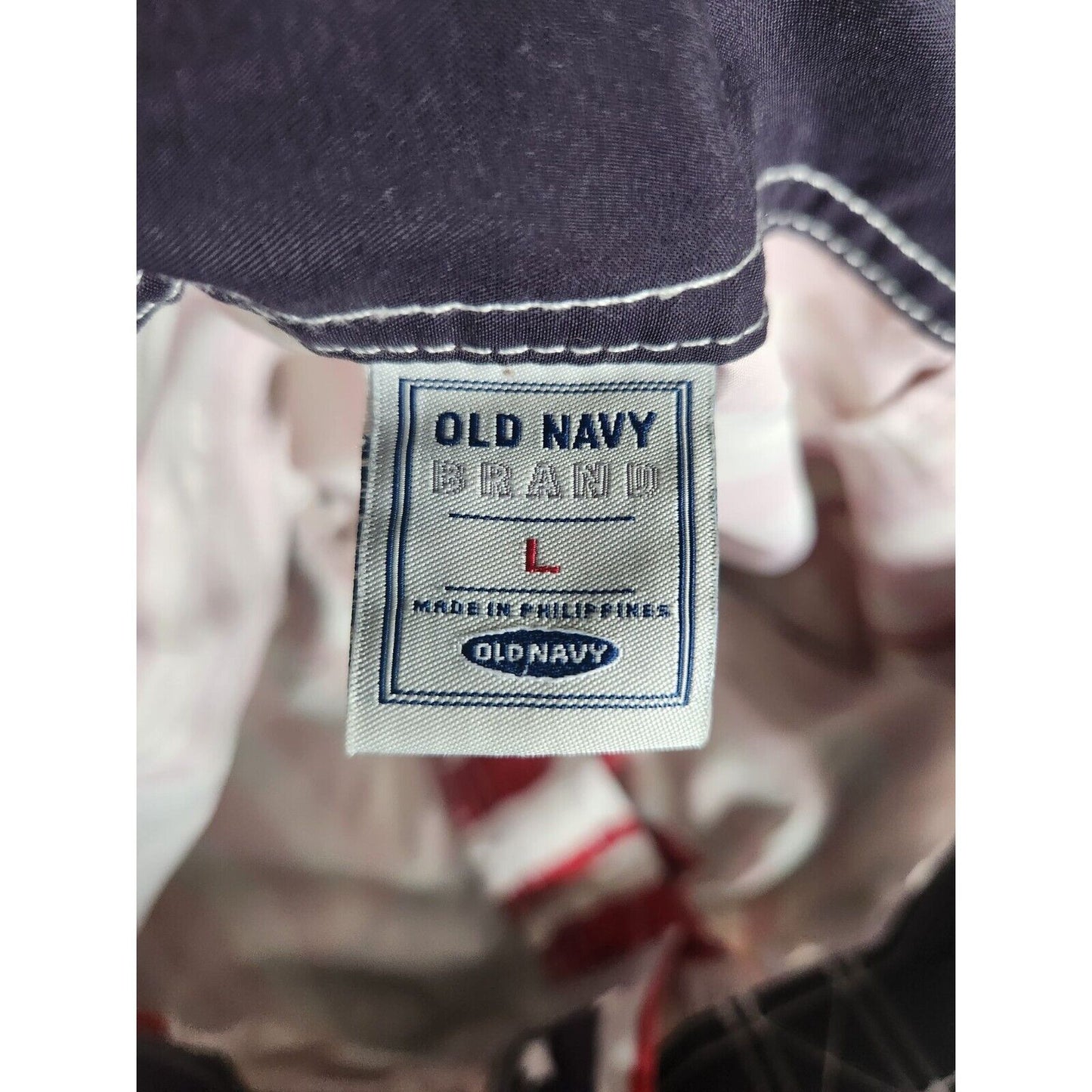 Old Navy Mens Sz L Board Shorts Swimsuit American Flag Print