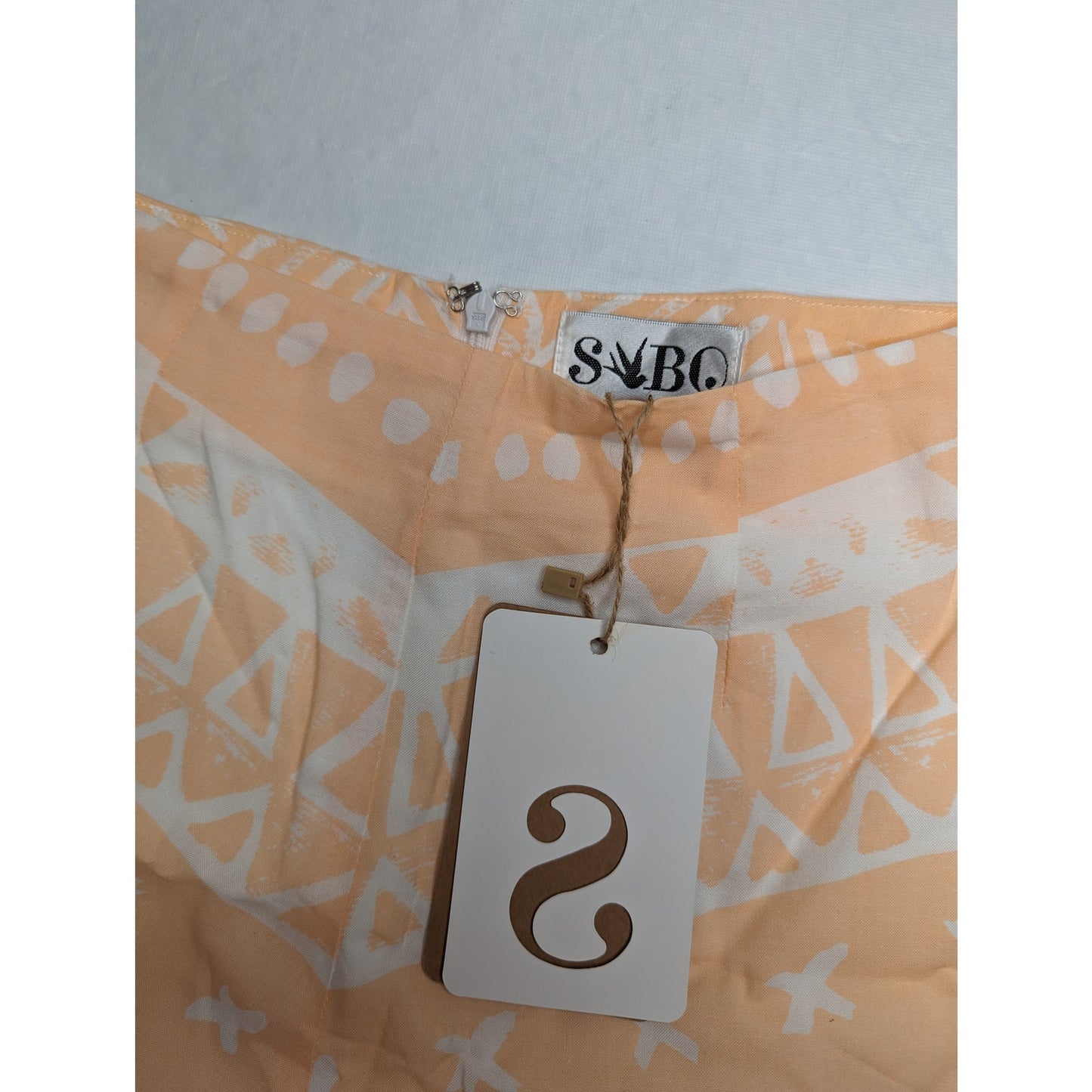 Subo Sobo Skirts Womens Sz XS Lightweight Beach Shorts Pastel Orange White NEW