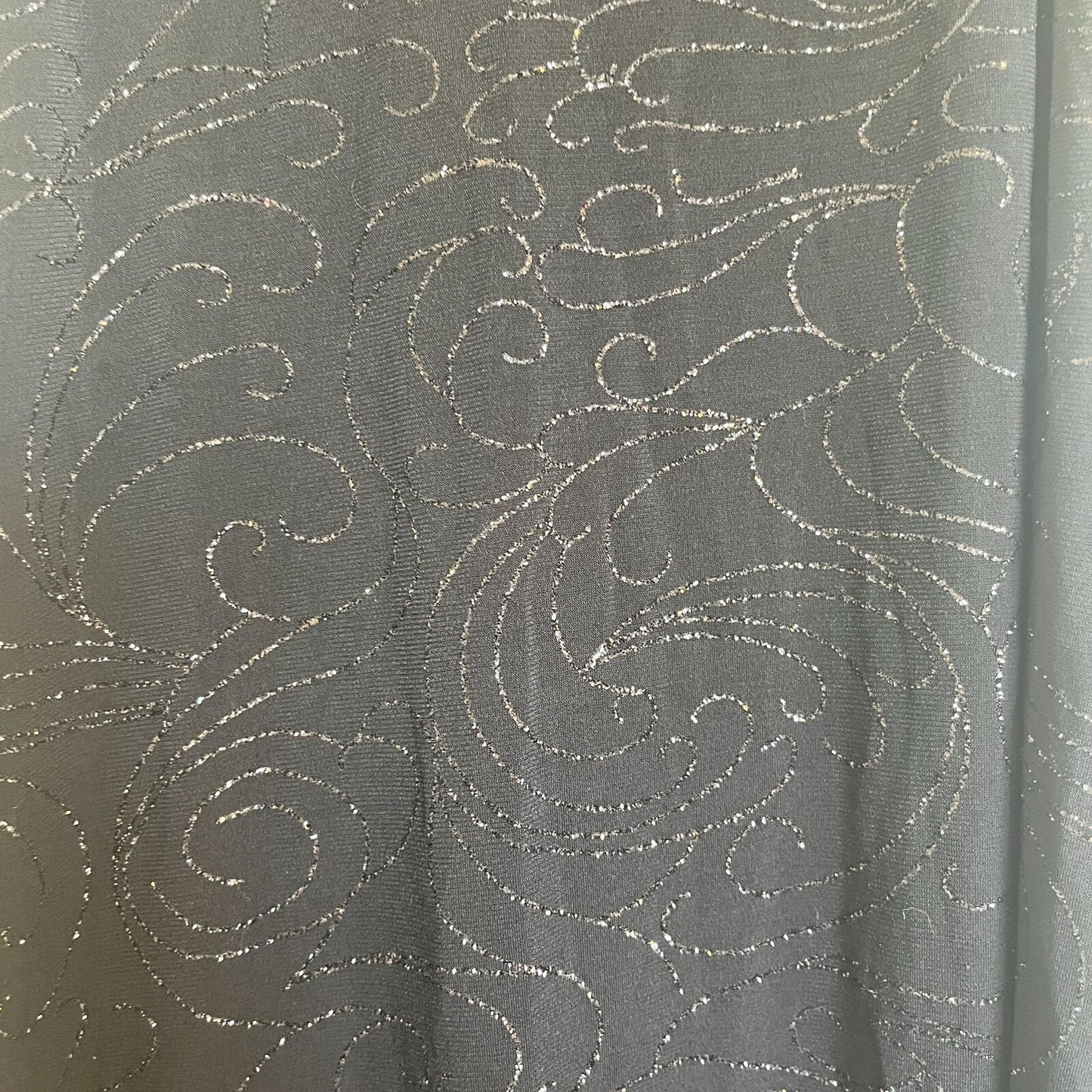 Orsay Womens Sz M Scoop Neck Maxi Cocktail Dress Glitter Print