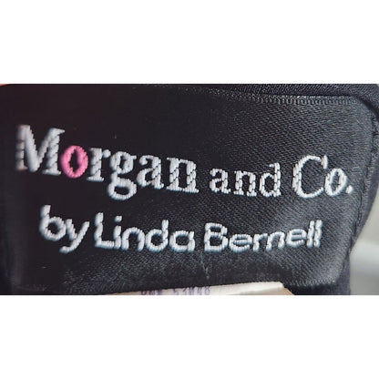 Morgan & Co Linda Bernell Sz 14 Formal Dress Black Velvet Maxi Y2K