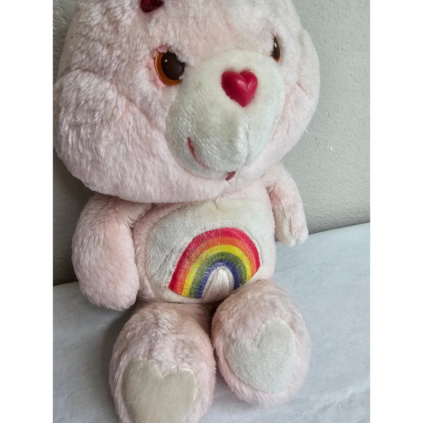 Care Bear Original 1983 Kenner Pink Cheer Bear Rainbow Pride Plush Stuffed