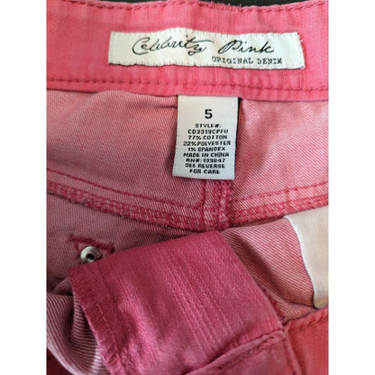 Celebrity Pink Juniors Sz 5 Bubblegum Pink Chino Denim Shorts