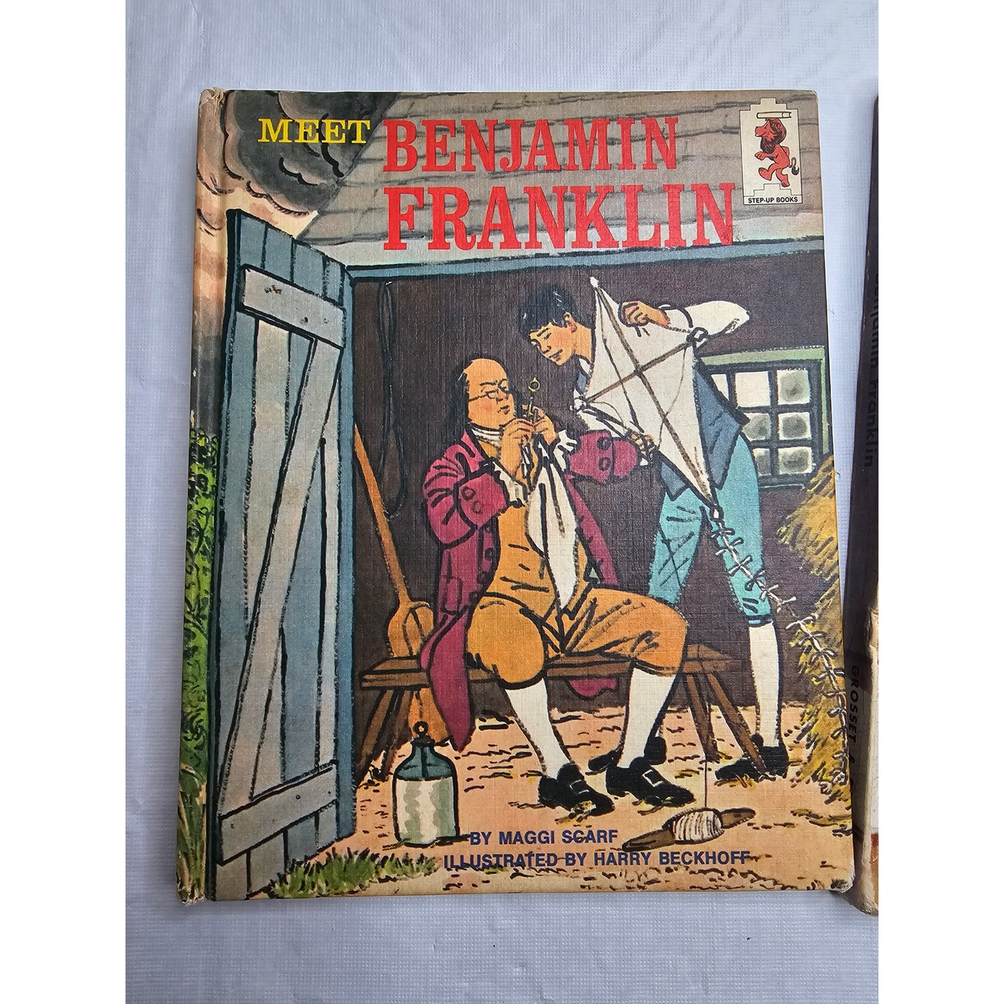 Set of 2 Vintage 1960s Benjamin Franklin Childrens Picture Books Hardcover