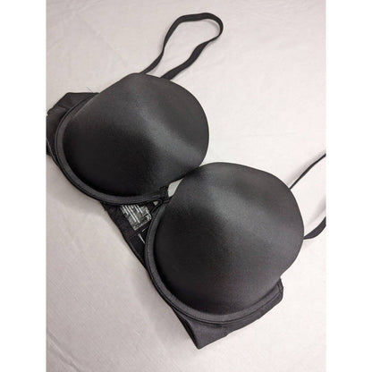 Felina Lingerie Womens Sz 36C Padded Push Up Bra Solid Black Style 90499