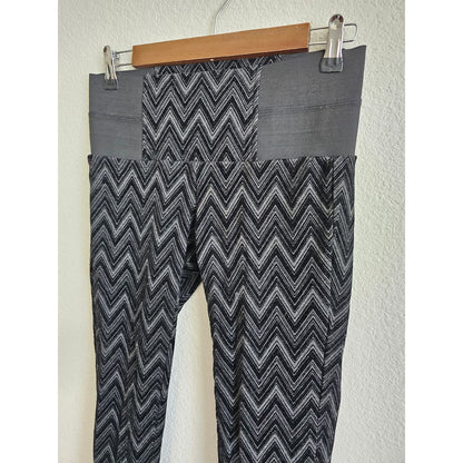 Copper Key Womens Sz S Thick Knit Chevron Leggings Pants Black