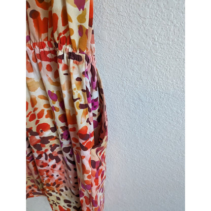 Guess Womens Sz XS Knee Length Sleeveless Dress w/ Pockets Red Pink Purple