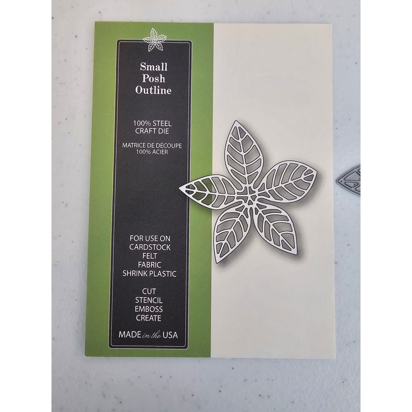 Poppy Stamps Small Posh Outline Steel Craft Die Style 1202