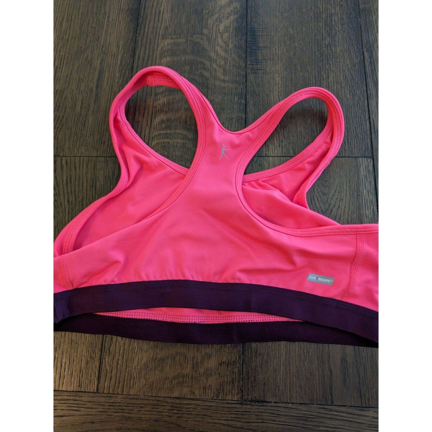 Danskin Now Womens Sz M (8-10) Fitted Sports Bra Bright Pink Own It