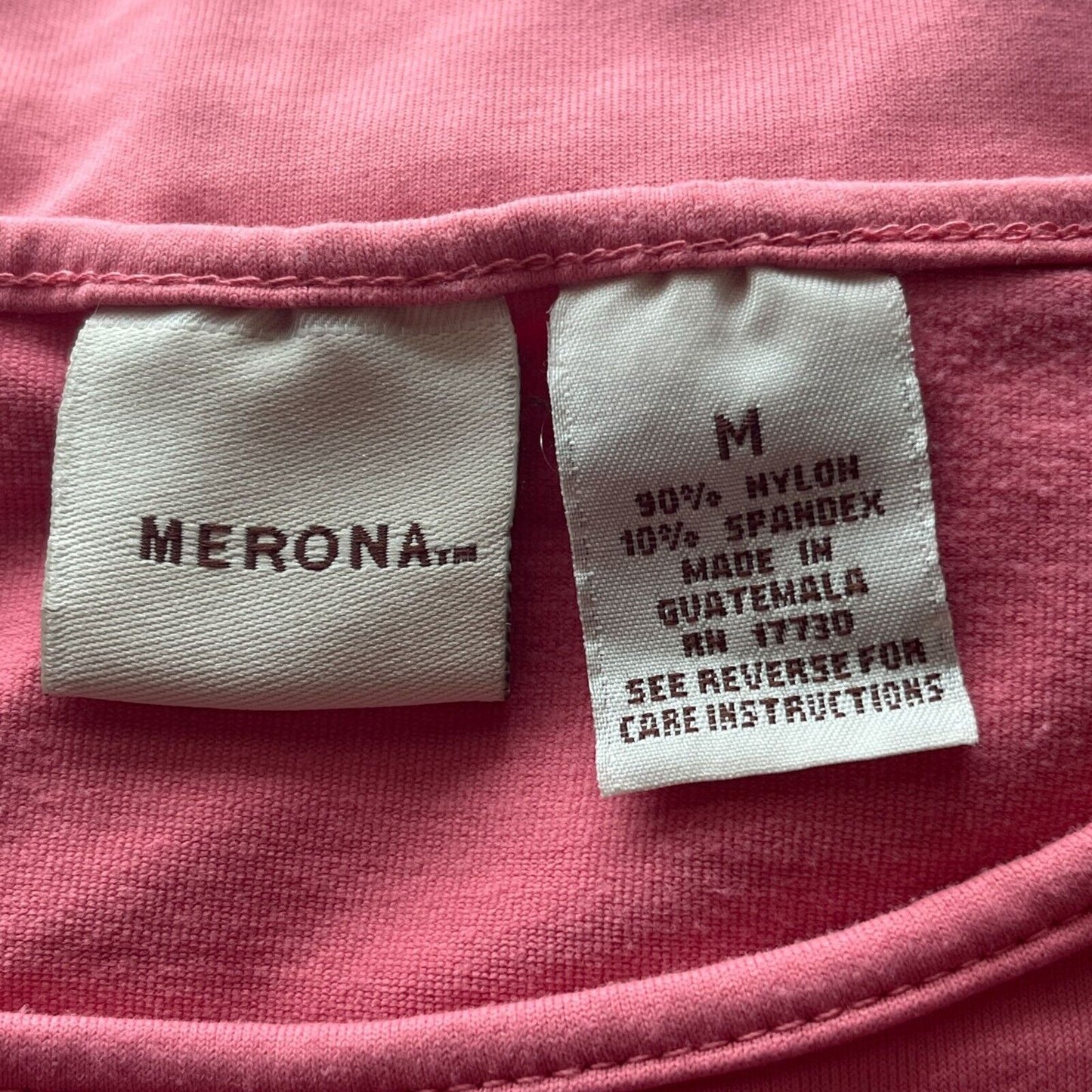 Vintage Merona Womens Sz M Short Sleeve T Shirt Blush Light Pink