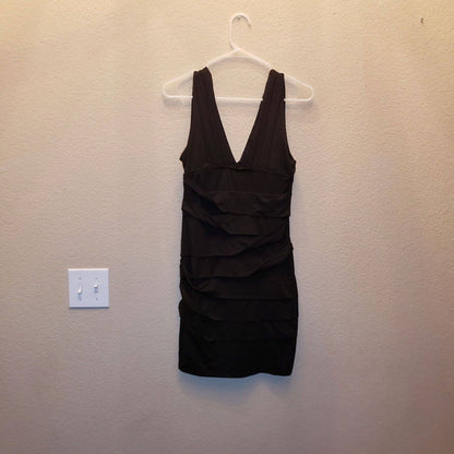 Vintage Y2K Forever 21 mujeres Sz L pequeño vestido negro sin mangas