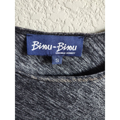 Vintage Bisou Bisou Womens Sz S Knee Length Short Sleeve Dress Gray