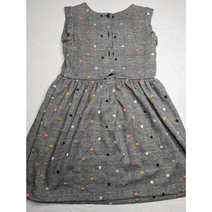 Pastourelle by Pippa & Julie Boutique Girls Sz S (6) Plaid Polka Dot Dress