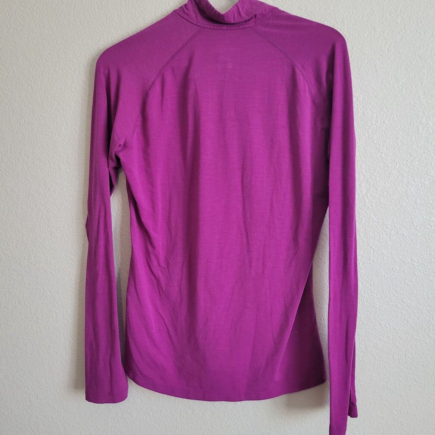Paradox Womens Sz M 1/4 Zip Merino Blend Purple Compression Jacket