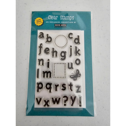 Hero Arts Clear Rubber Stamp Set Alphabet Dots and Letters