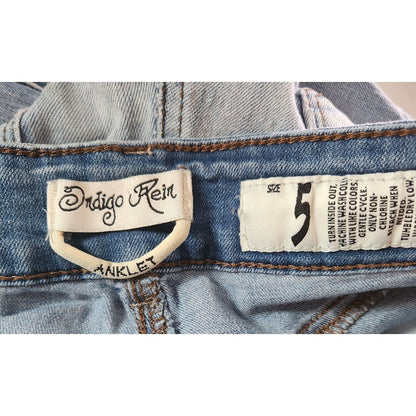 Indigo Rein Juniors Sz 5 Anklet Skinny Blue Jeans Light Wash Distressed
