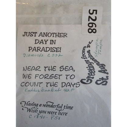 Lot of Unmounted Rubber Stamps Stampa Tampa Beach Vacation Sea Paradise