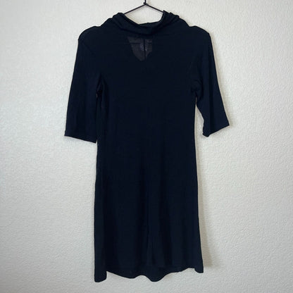 Espresso Womens Sz M Cowl Neck Black Dress Above Knee Y2K