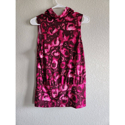 Vintage Y2K Express Womens Sz M Bright Pink Sleeveless Blouse