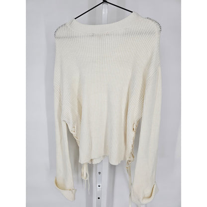 Chelsea and Violet Womens Sz XL Cream Colored Slouchy Knit Sweater NEW