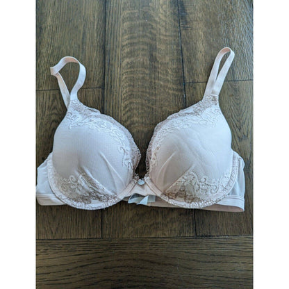 DKNY Womens Sz 34D Light Beige Lightly Lined T Shirt Bra Lace