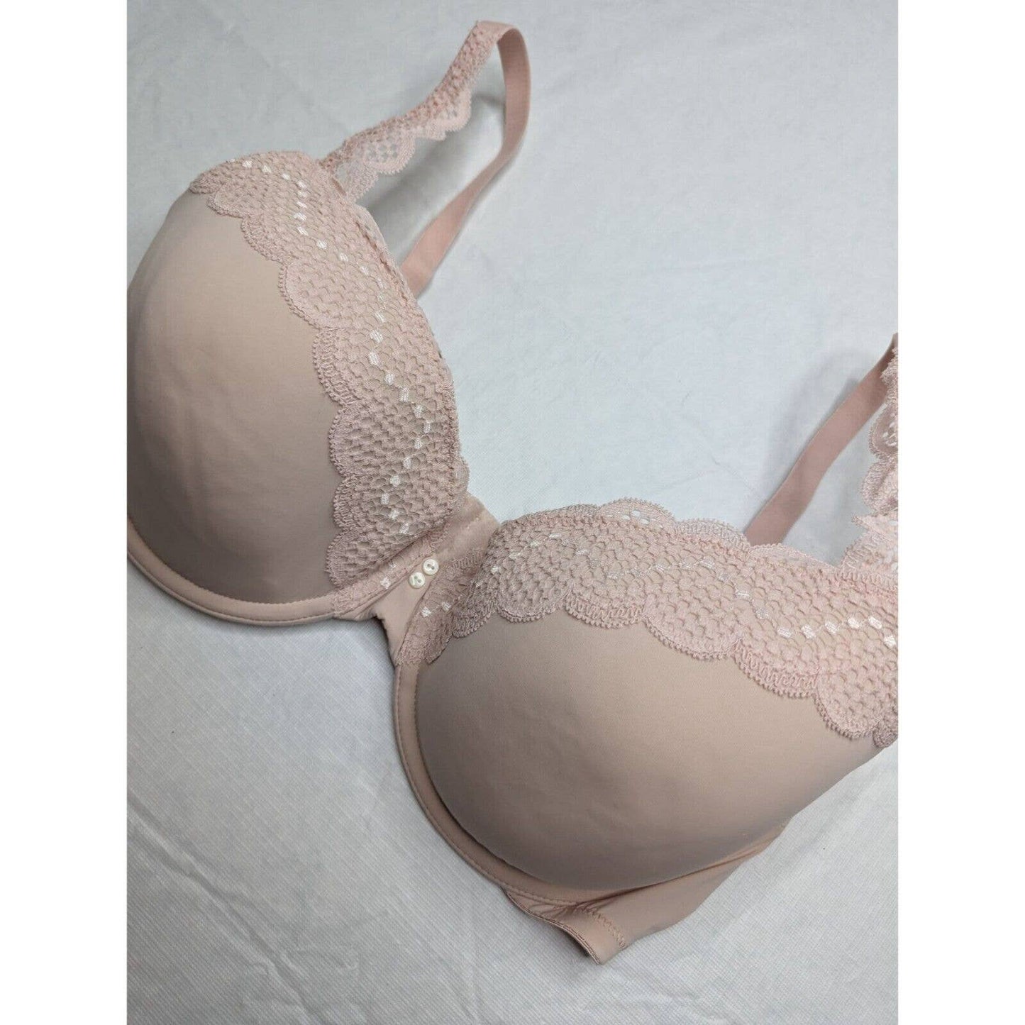 Aerie Sujetador tipo camiseta con relleno ligero para mujer, talla 36D, ribete de encaje beige claro