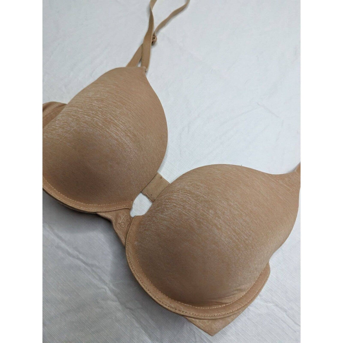 Victorias Secret Womens Sz 34C Padded Perfect Coverage T Shirt Bra Beige