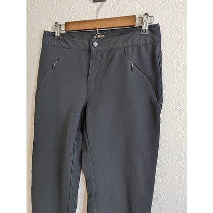 LL Bean Pantalones de senderismo de punto grueso negro alto para mujer, talla 8T, pierna recta