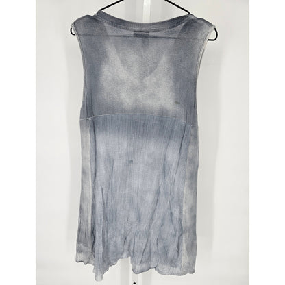 Dor Dor Couture Women M Sleeveless Knee Length Shirt Dress Light Blue Patchwork