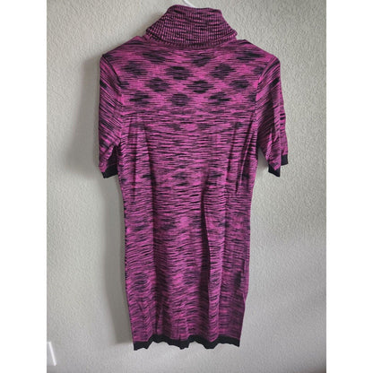 Vintage The Limited Womens Sz S Knee Length Sweater Dress Purple Black