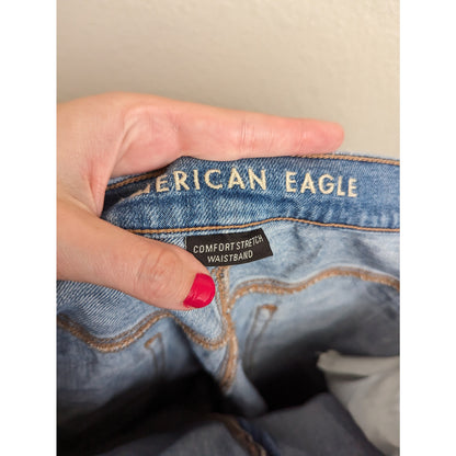 American Eagle womens Sz 20 90s Flare Blue Jeans Light Wash