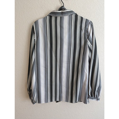 Vintage Y2K Stockton of Dallas Sz 16 Long Sleeve Button Down Shirt Striped