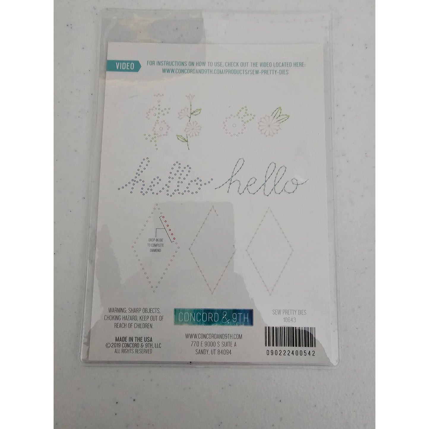 Concord & 9th Sew Pretty Craft Dies Hello Floral 10643