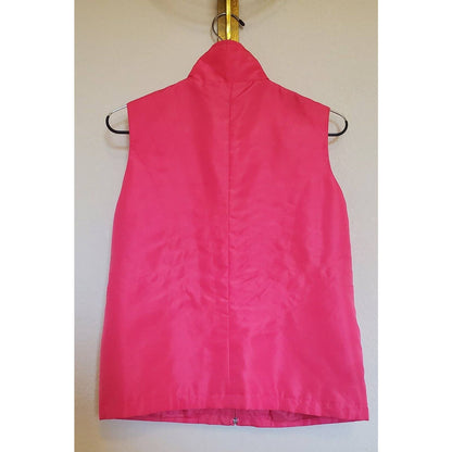 Allison Daley Petite Womens 6P Bright Pink Zip Up Vest