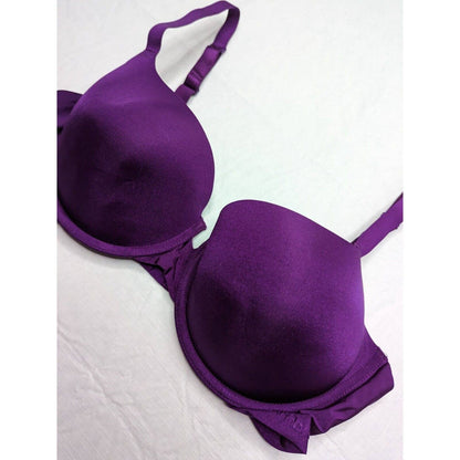 Vintage 1990s Ambrielle Womens Sz 36D Royal Purple Padded Push Up Bra