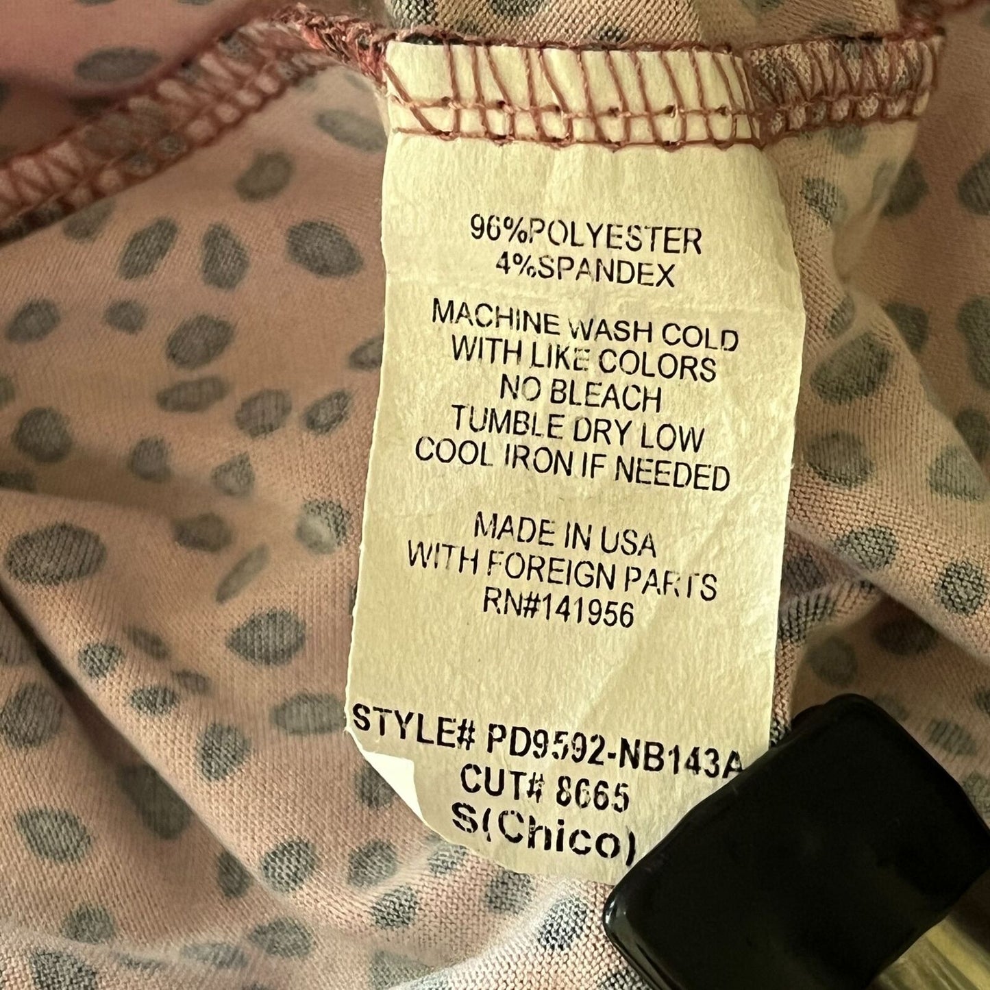 Persaya Womens Sz S Vintage Y2K 2000s Dress Pink Black Animal Print