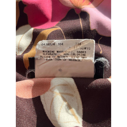 I.N. San Fransisco Womens Sz M Vintage Y2K Midi Dress Brown Floral