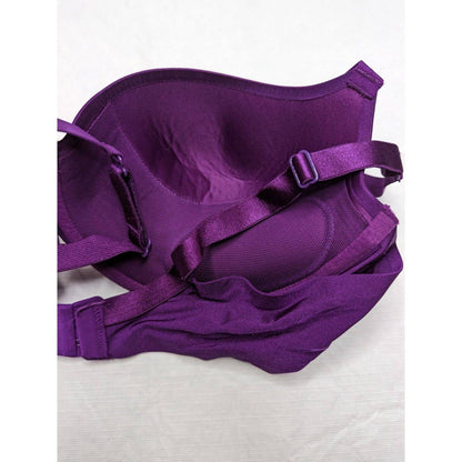 Vintage 1990s Ambrielle Womens Sz 36D Royal Purple Padded Push Up Bra