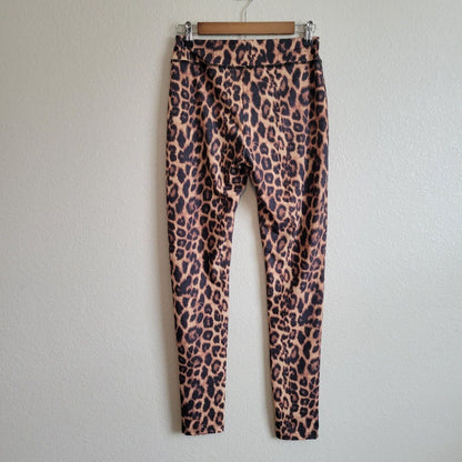 Lucky & Blessed Womens Sz S Athletic Leggings Leopard Cheetah Print