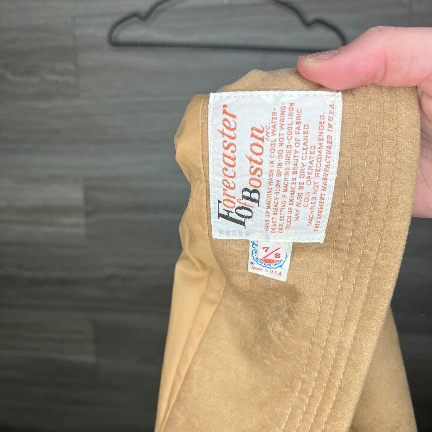 Forecaster of Boston Vintage 1960s Womens Sz M Belted Midi Coat Beige Camel